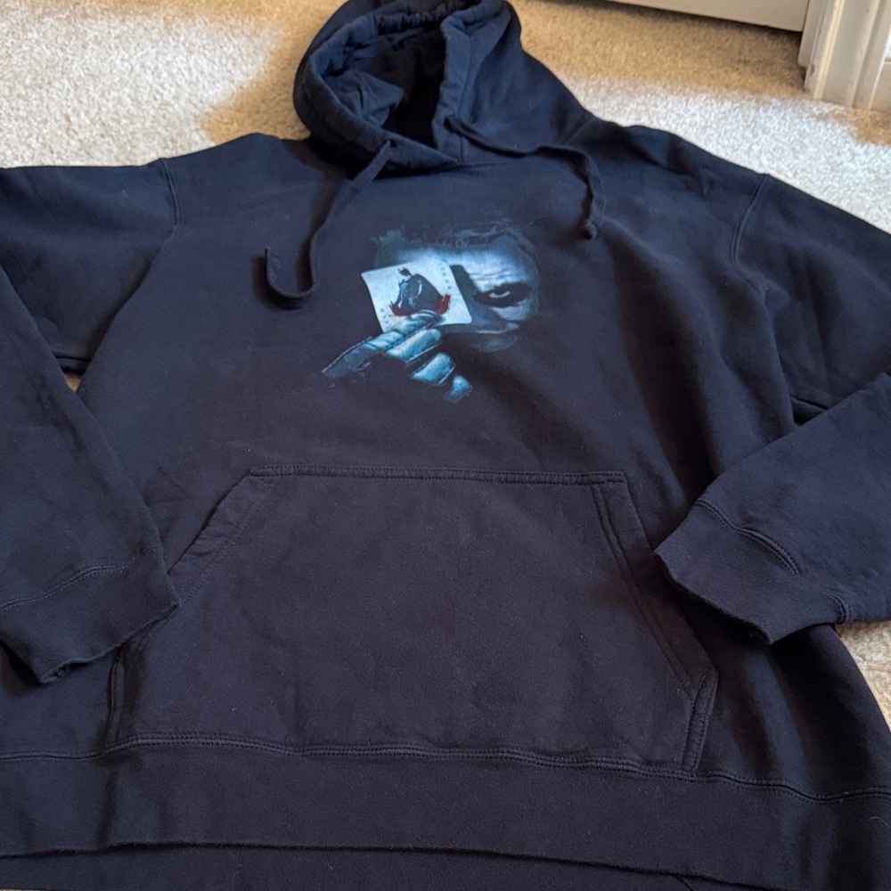 MEN -  Black “Heath Ledger as the Joker” Hoodie - Size Large